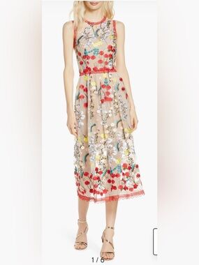 Bronx and Banco | Dresses | Bronx Banco Megan Midi Dress Bridal White  Floral Lace Embroidered | Poshmark